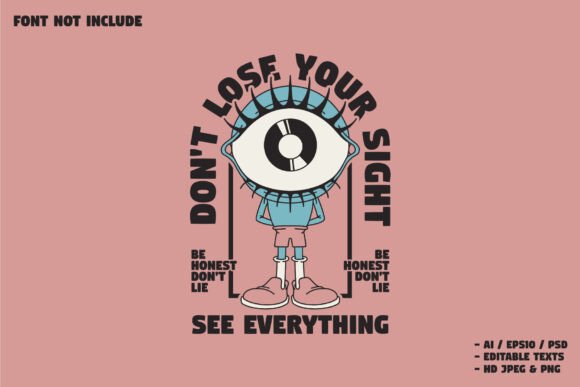 Big Eye Retro Mascot for Bold Brand Identities