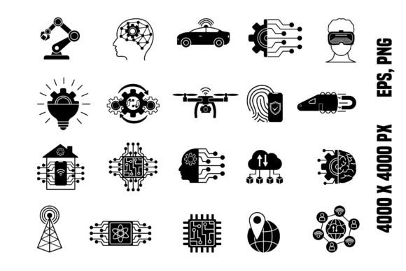 Black Technology Icons: Elevating Modern Web Design with Precision and Versatility