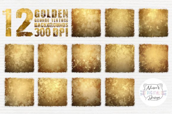Revitalizing Modern Design with Golden Grunge Texture Backgrounds