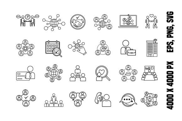 Set of Networking Icons: A Versatile Toolkit for Modern Web Design