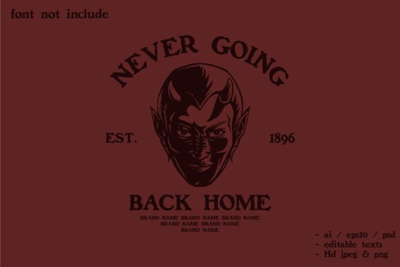 Smirking Satan Head Silhouette Logo: Bold Identity for Modern Brands