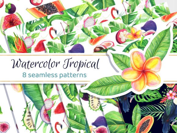 Watercolor Clipart Tropical Summer: Elevating Digital Design with Exotic Allure